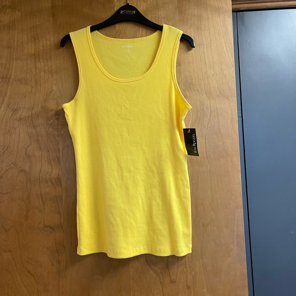 Kim Rogers Yellow Tank Top NWT - Picture 2 of 7